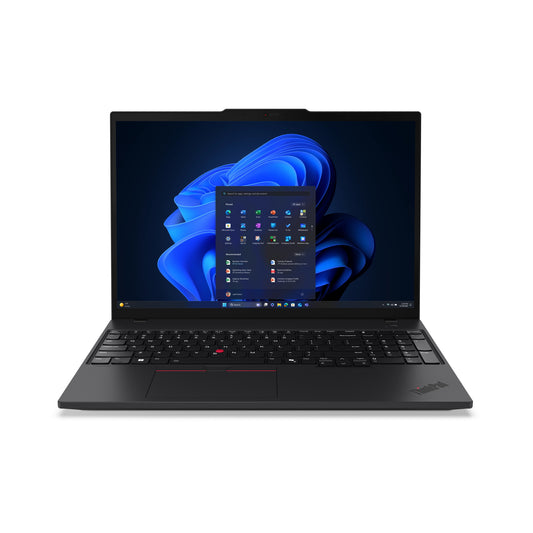 Black lenovo thinkpad t16 gen 4 copilot plus laptop with sleek design red trackpoint 32gb ram 512gb storage wifi 7