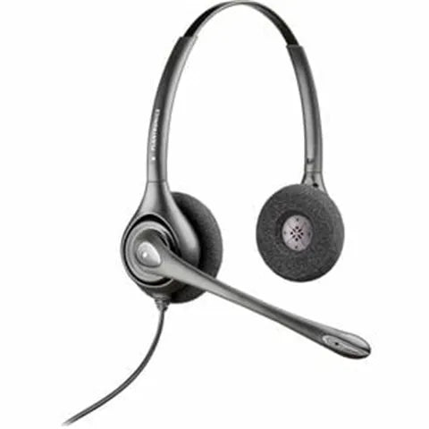 Poly 7W074AA HW261N-DC black dual channel over-ear headset with boom mic