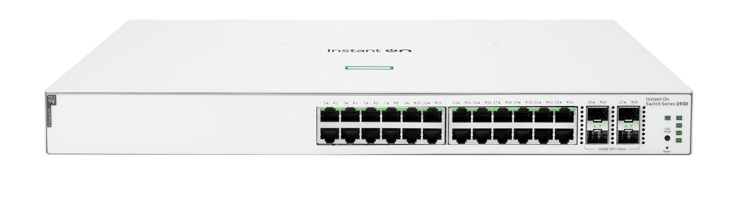 Aruba Instant On Instant On JL683B | 24G PoE 4SFP/SFP+ 195W Managed Switch for SMBs