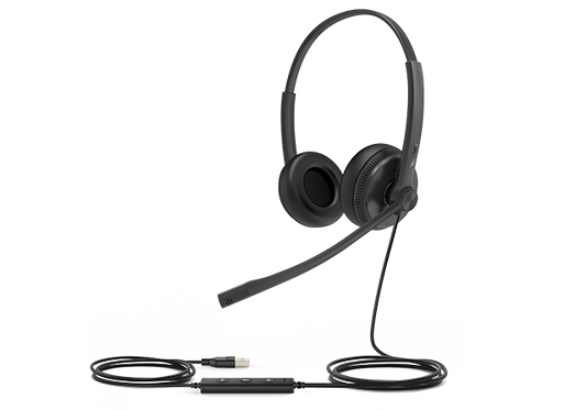Yealink UH34-SE-D-MS special edition dual headset with noise-cancelling mic, USB-A cable