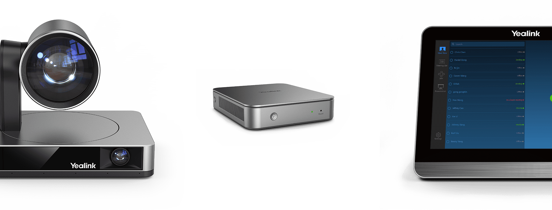 Yealink ZVC860-C5-710 silver UVC86 camera with sleek design and prominent lens