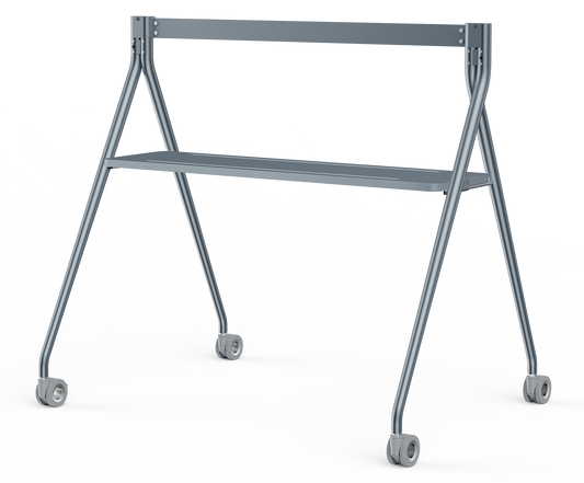Yealink MB-FLOORSTAND-P650T silver rolling workbench with shelf and casters