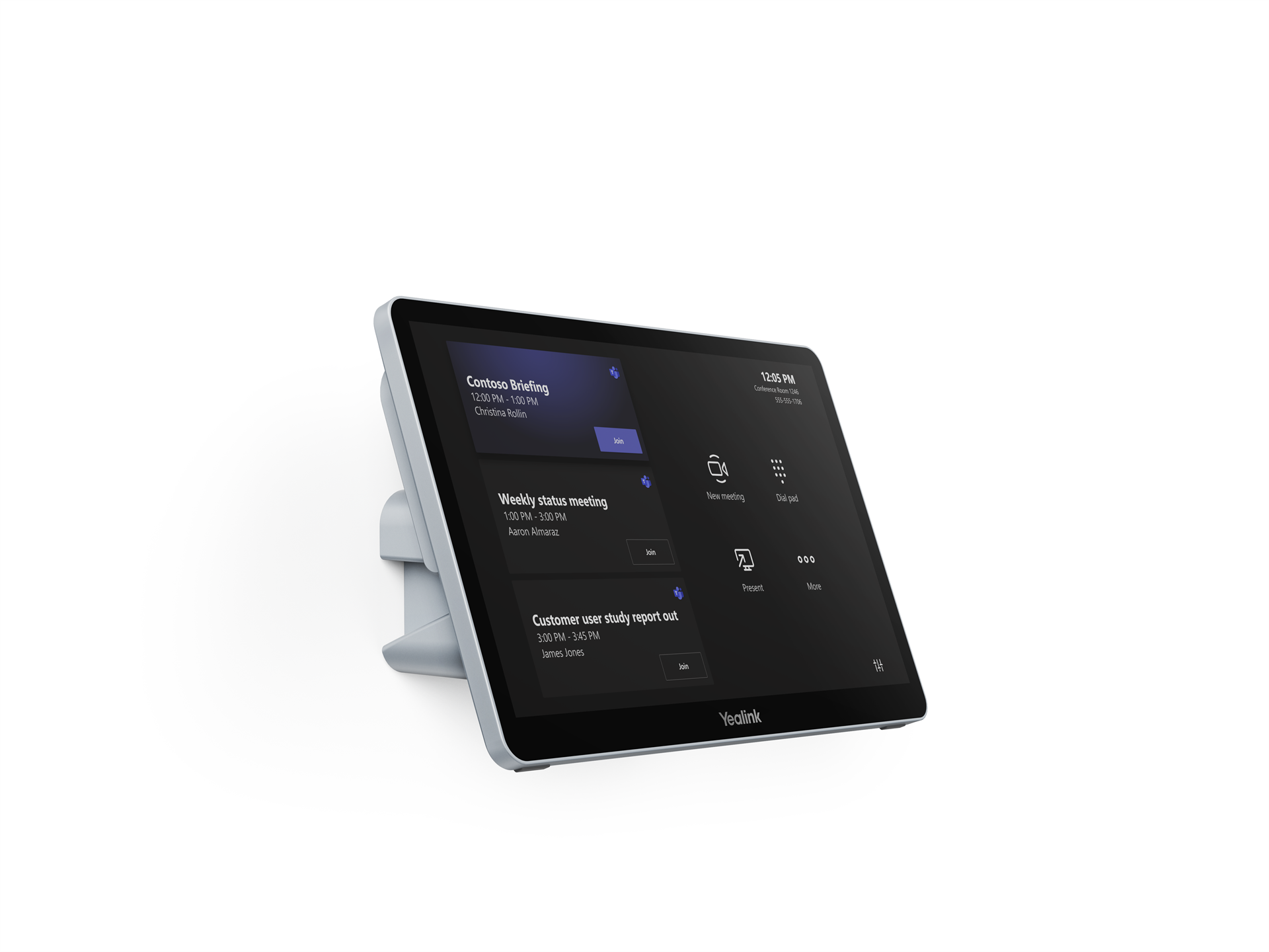 Yealink MTouch-Plus-White 11.6’’ silver-framed touchscreen console