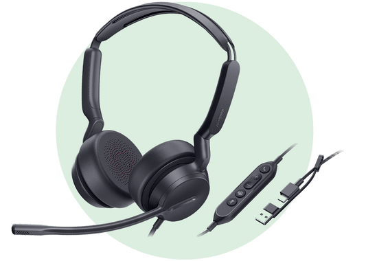 Yealink UH42-SE-D-MS-C/A special edition wired headset with NC mic, Teams, USB, C/A, 3.5mm