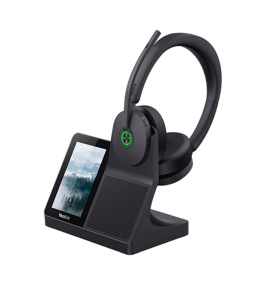 Yealink WH68 dual UC DECT wireless headset with display, black