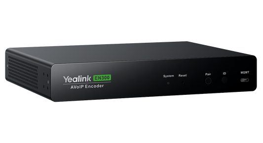 Yealink EN300 AVoIP encoder black matte finish green LED indicator