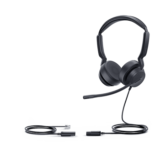 Yealink YHS36-E2-M | E2 Mono Wired Headset with RJ9 QD for IP Phones, Noise Cancelling Mic