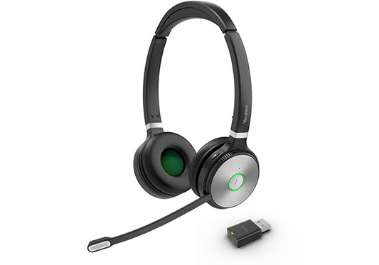 Yealink WH62-DUAL-P-TEAMS | Wireless Binaural Headset with Acoustic Shield, DECT, 160m Range