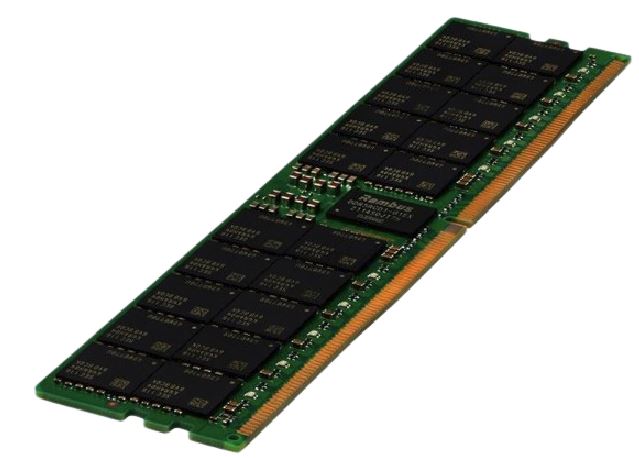 HPE P73132-B21 64GB DDR5-4800 green memory module with gold contacts