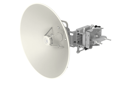 Cambium cnWave C100 CPE 28 GHz base unit white circular satellite dish