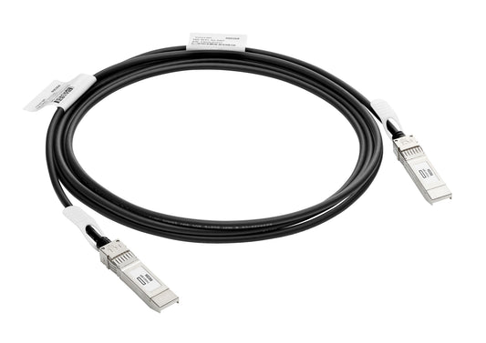 Aruba Instant On R9D20A | 3m SFP+ 10G InfiniBand/Fibre Optic Cable, Black/Silver