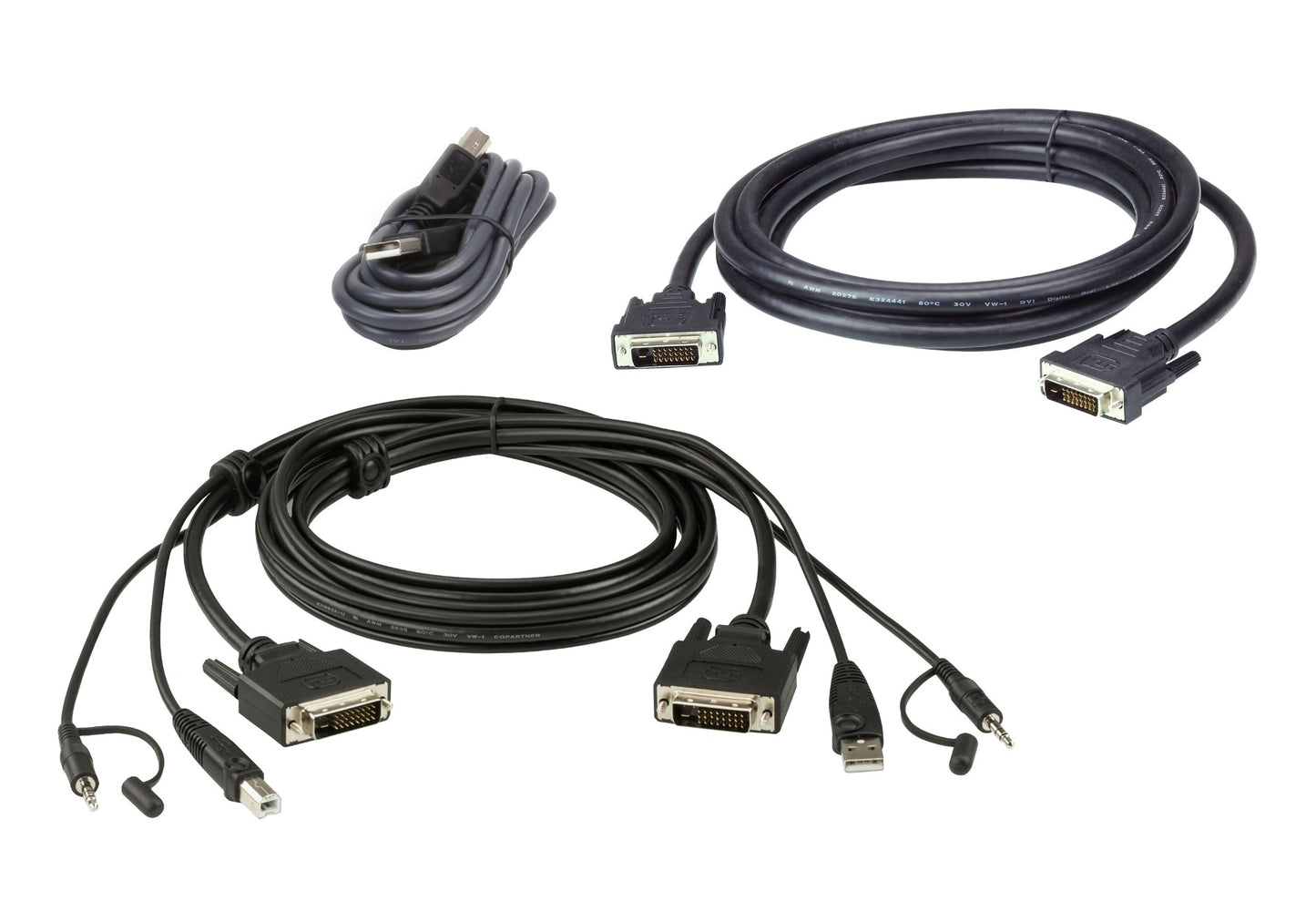 ATEN 2L-7D02UDX3 | Secure KVM Cable Kit, Secure KVM Dual€‘Display DVI€‘D Dual€‘Link USB Cable Kit, 1.8m