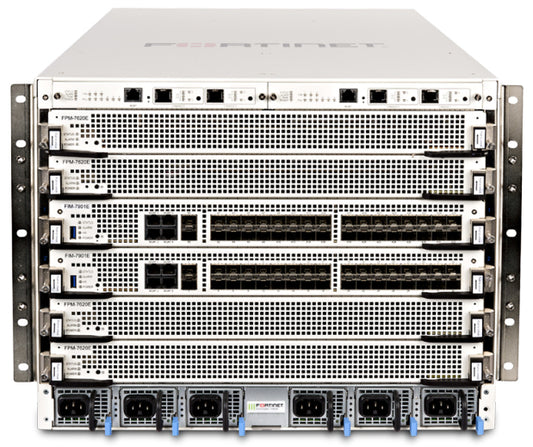 Fortinet FG-7060E-9-DC | 7060E-9 8U 6-Slot Chassis Next-Gen Firewall, 630 Gbps, DC PSU