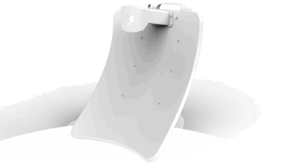 Cambium cnWave V3000 60GHz white curved panel antenna with bracket and screws