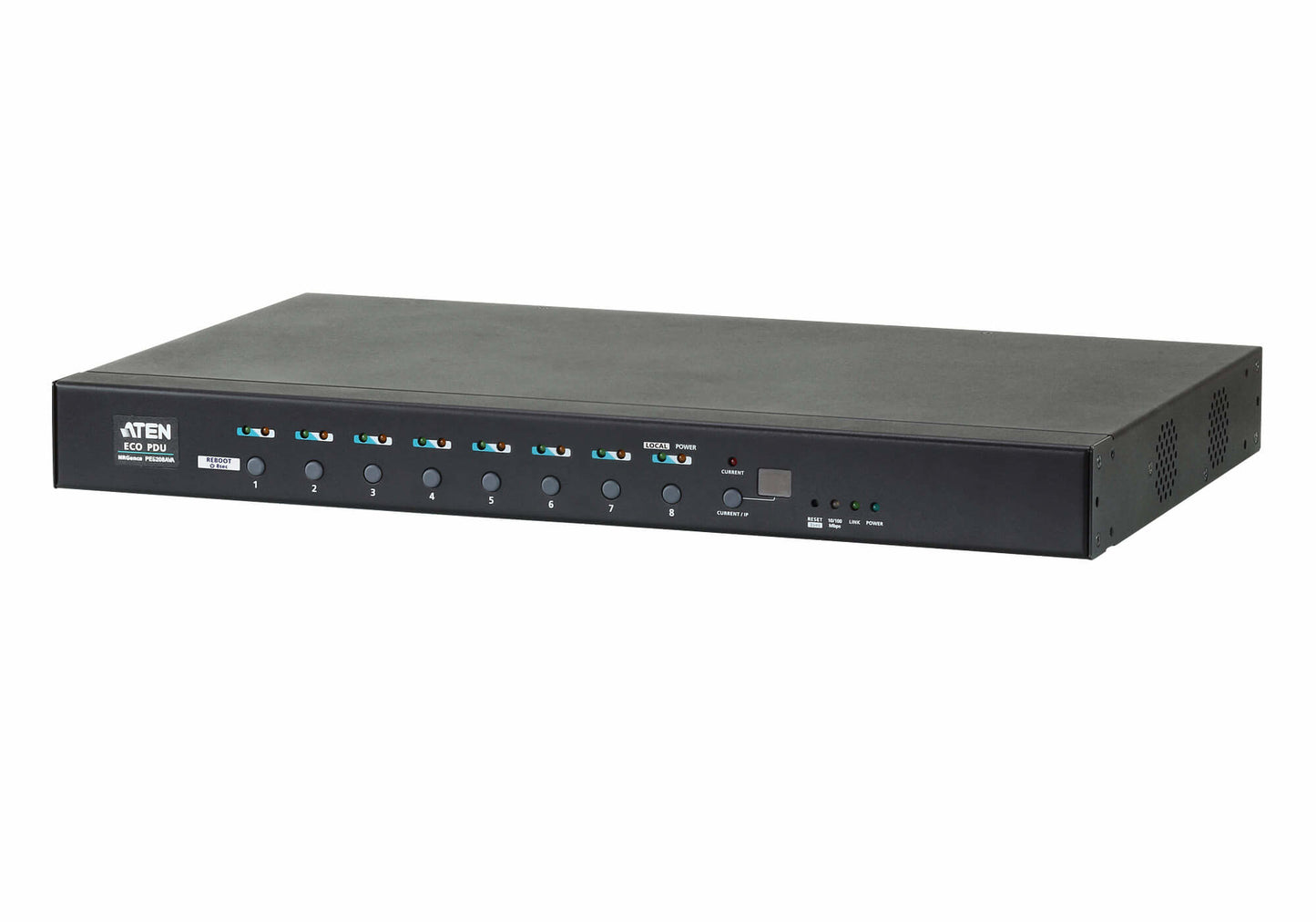 ATEN PE6208AV-ATA-G | PE6208AV Smart PDU, 8 x C13, 16A, 1U, Bank Metering & Outlet Control