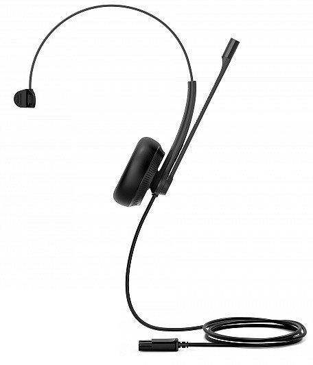 Yealink YHM341 | Wideband QD Mono Headset, Leather Ear Cushion, Noise-canceling, HD Voice Quality