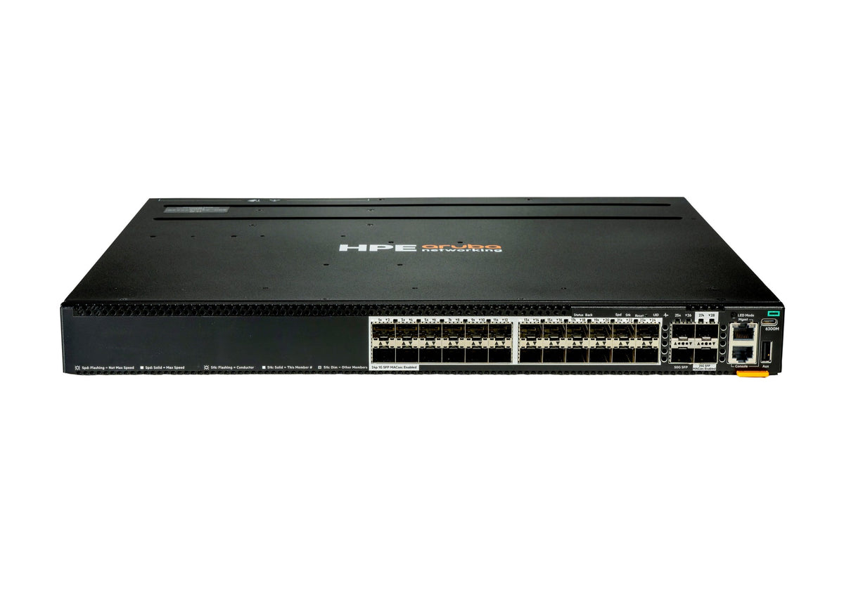Aruba S4P48A | CX 6300M 24-Port SFP Switch, 2x 50G SFP56, 2x 25G, MACsec