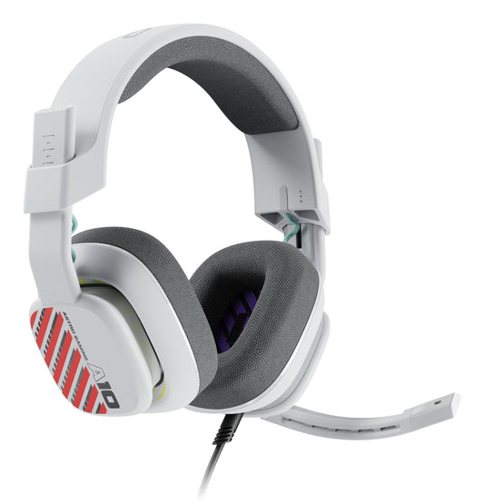 Logitech 939-002053 | ASTRO A10 Wired Gaming Headset, White, Noise-Canceling Mic