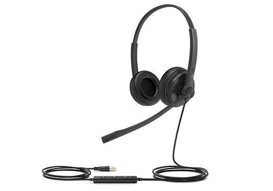 Yealink UH34-D-UC | Wired Headset, Dual Ear, Office/Call Center, Comfortable Fit