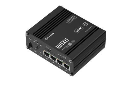 Teltonika RUTX11240000 | RUTX11 Industrial 4G LTE CAT6 eSIM Router, Dual-SIM, Wi-Fi 5