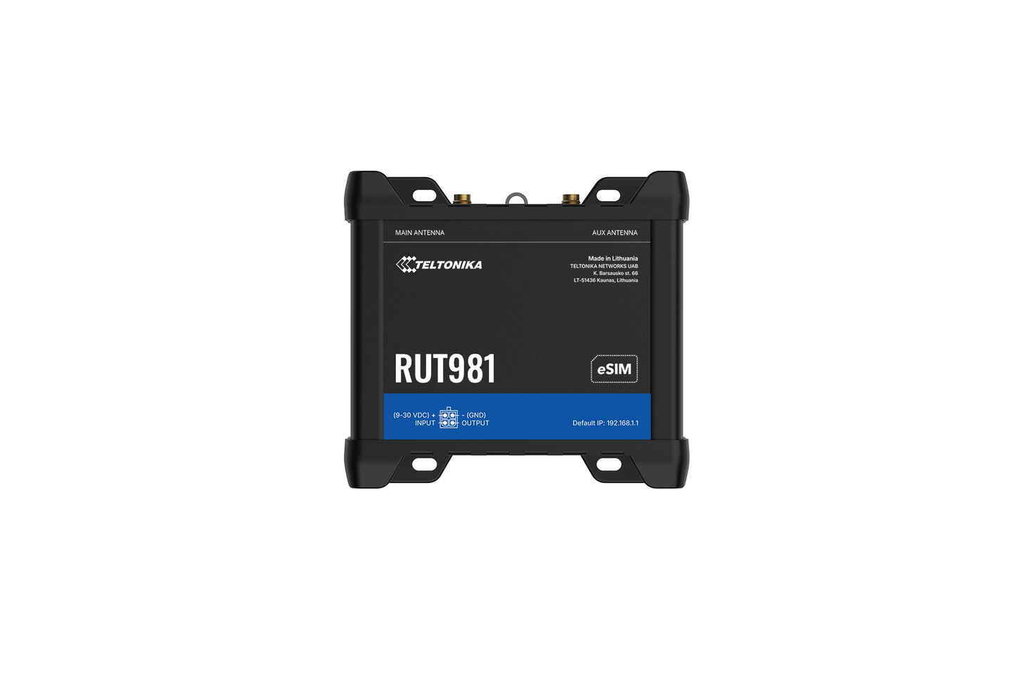 Teltonika RUT981000400 | RUT981 Global 4G LTE Router, Dual SIM+eSIM, 4-Port