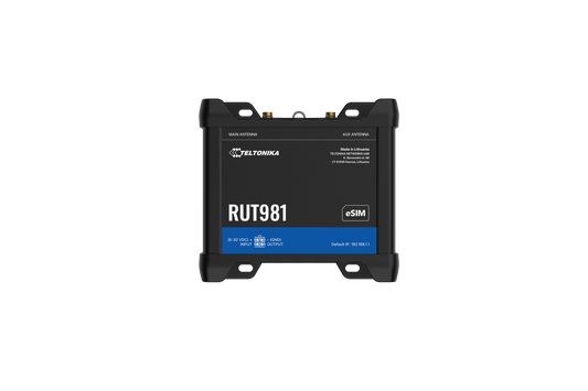 Teltonika RUT981000400 | RUT981 Global 4G LTE Router, Dual SIM+eSIM, 4-Port