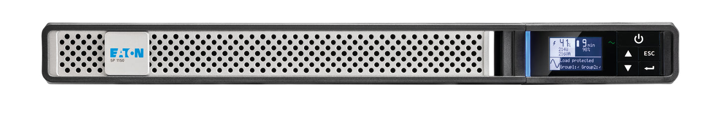 Eaton 5P1550iRAUG2 black silver SP1000 UPS with perforated panel LCD display