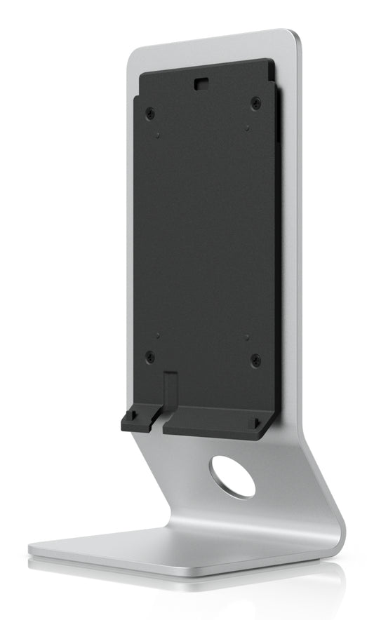 Ubiquiti U7 Pro XG wall table stand with silver aluminum monitor base