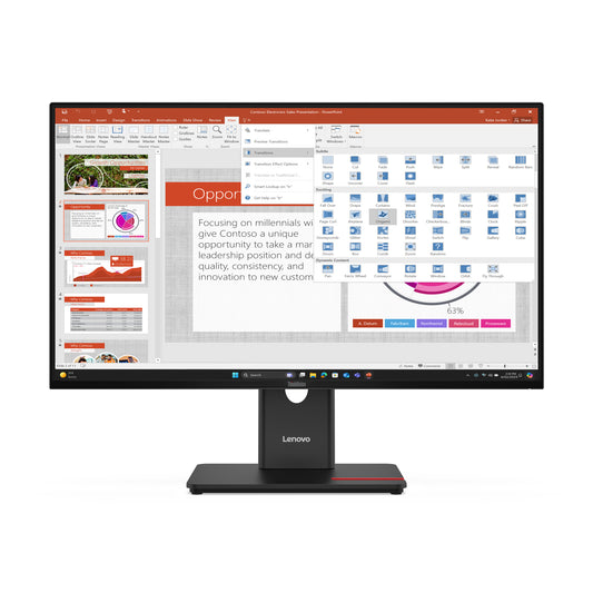 LENOVO 64A5MAR6AU | 27" Full HD IPS Monitor, 1920x1080, 75Hz, HDMI/DP