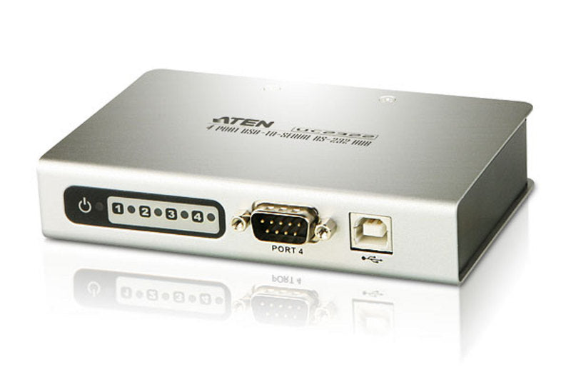 ATEN UC2324-AT | UC2324 USB-to-Serial Hub, 4 x RS-232, 921.6 kbps, 1.8 m Cable