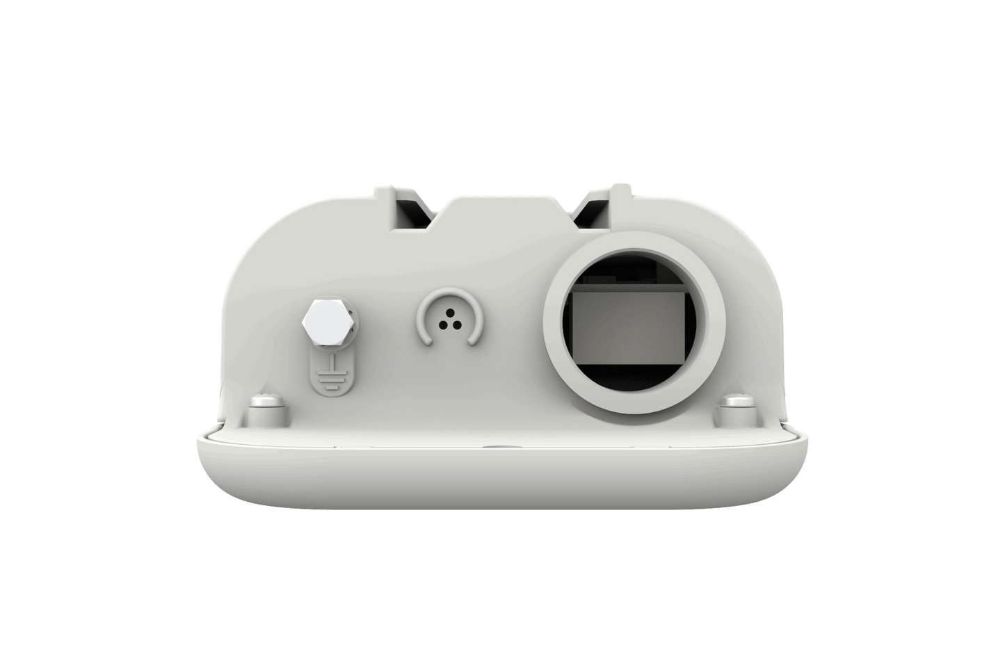 Cambium cnWave V1000 60GHz client node white plastic housing with lens and button