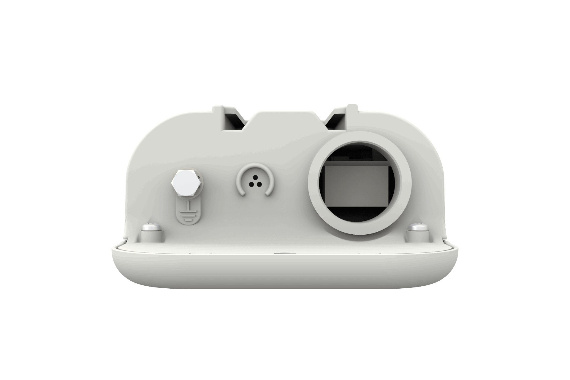 Cambium cnWave V1000 60GHz client node white plastic housing with lens and button