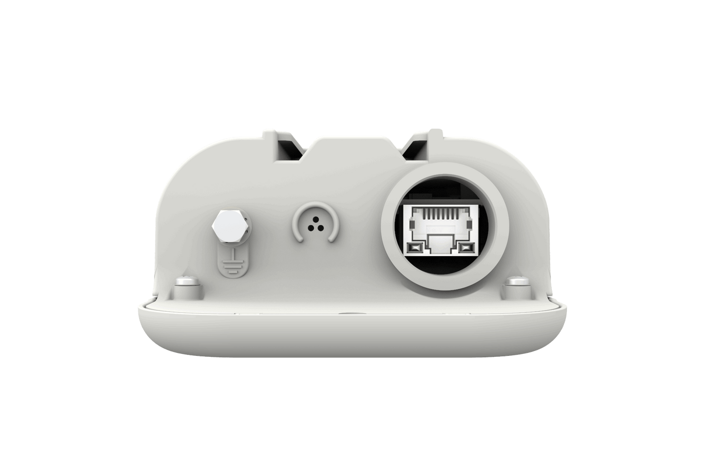 Cambium cnWave V1000 60GHz client node back view with ethernet port