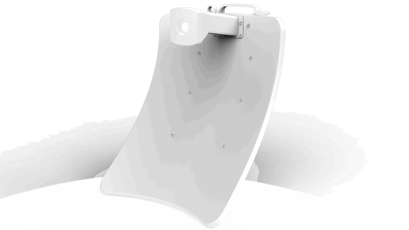 Cambium cnWave V3000 60GHz white curved panel antenna with bracket and screws