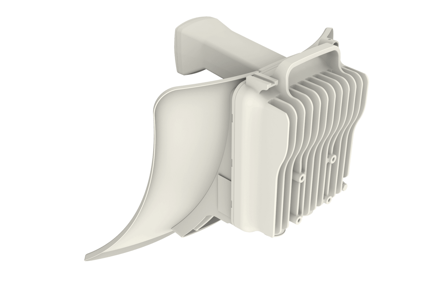 Cambium Networks cnWave V3000 off-white plastic engine cover with ribbed panel