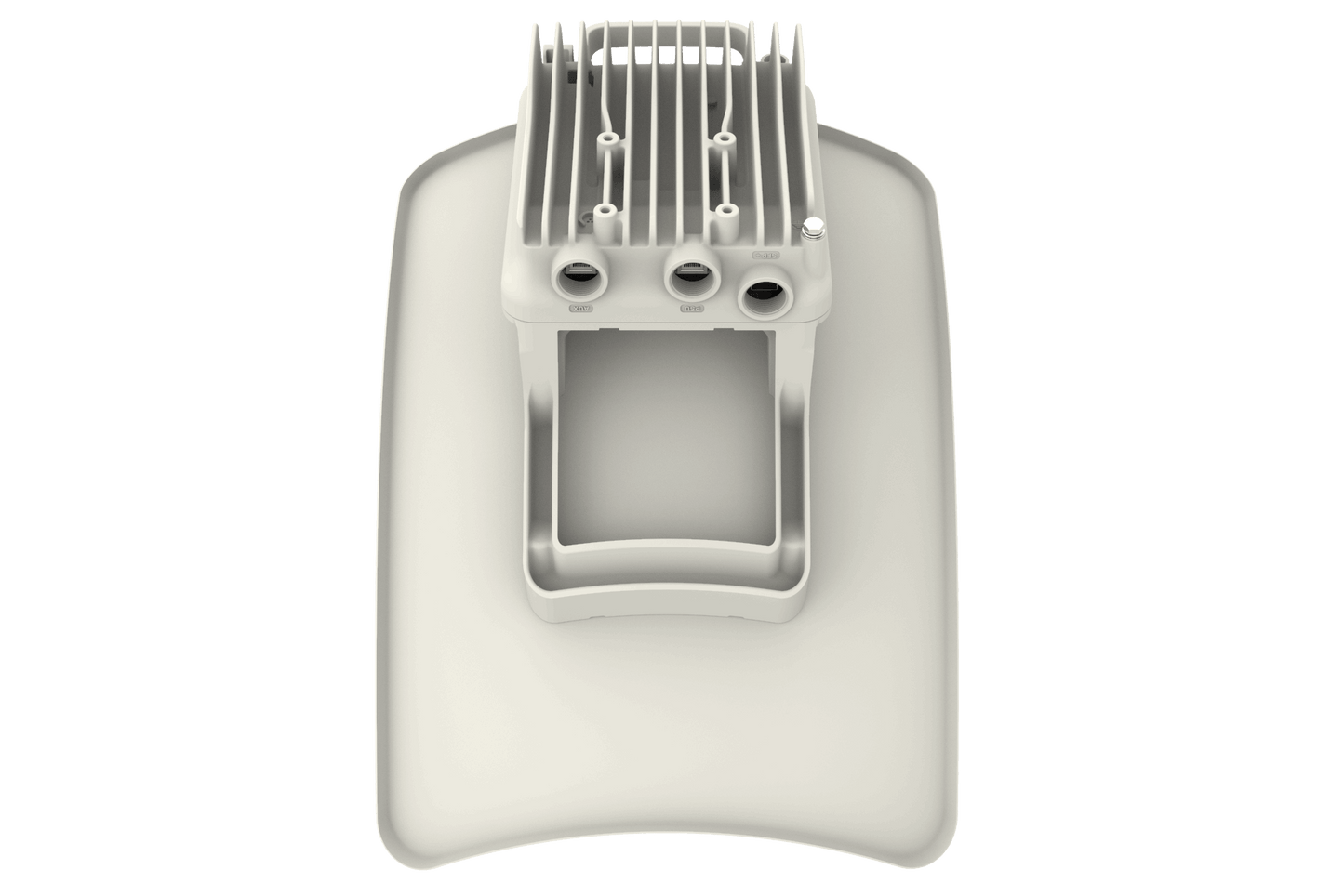 Cambium Networks cnWave V3000 60GHz mmWave client node, off-white plastic outdoor access point