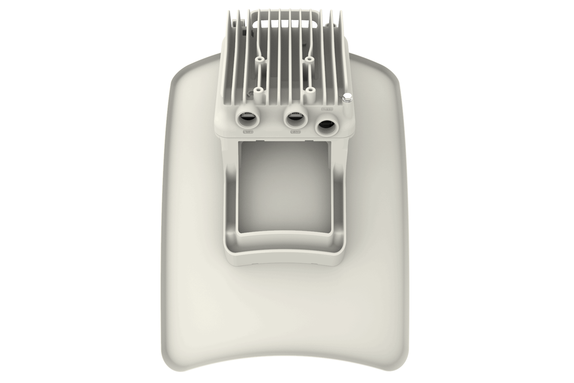 Cambium Networks cnWave V3000 60GHz mmWave client node, off-white plastic outdoor access point