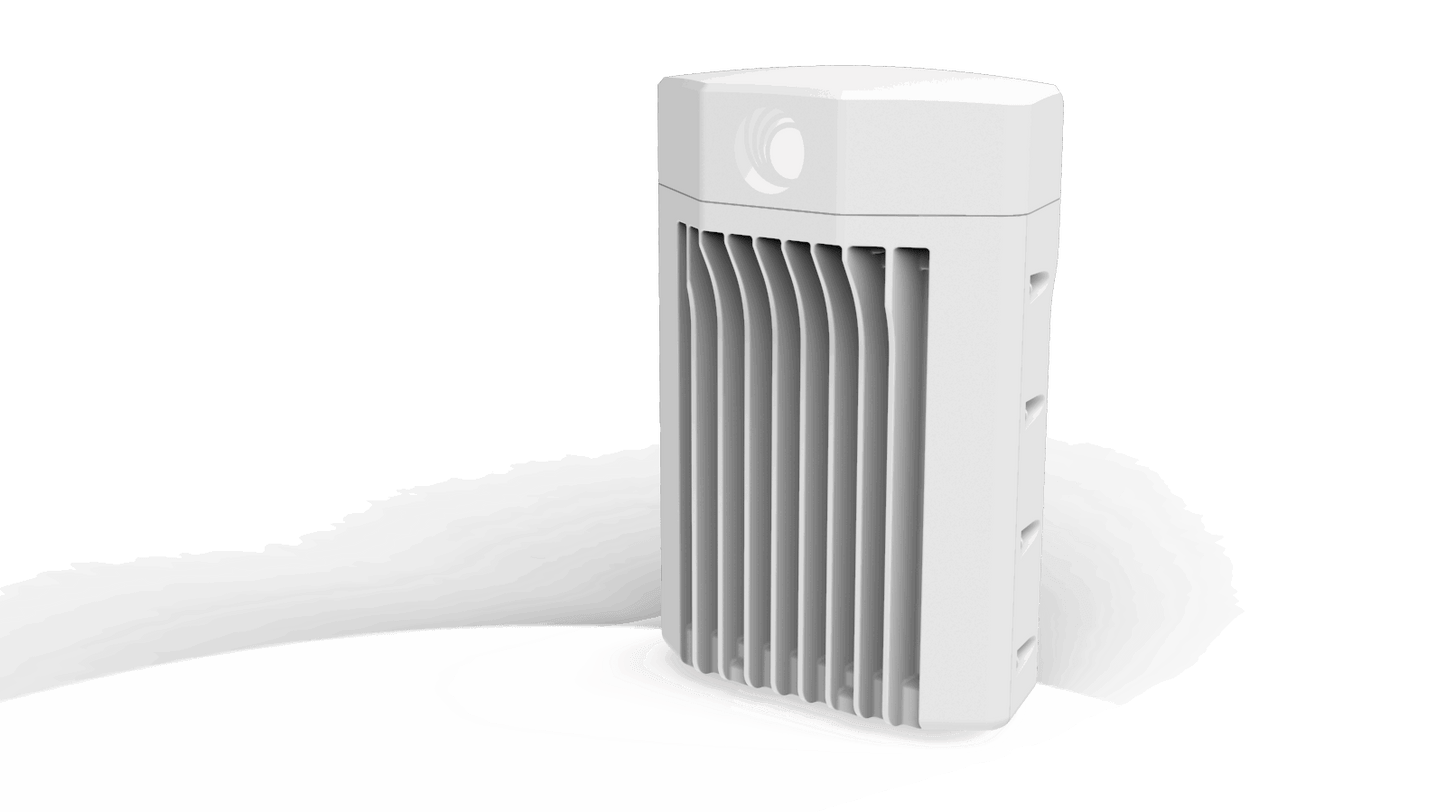 Cambium Networks cnWave V5000 white rectangular distribution node with slats