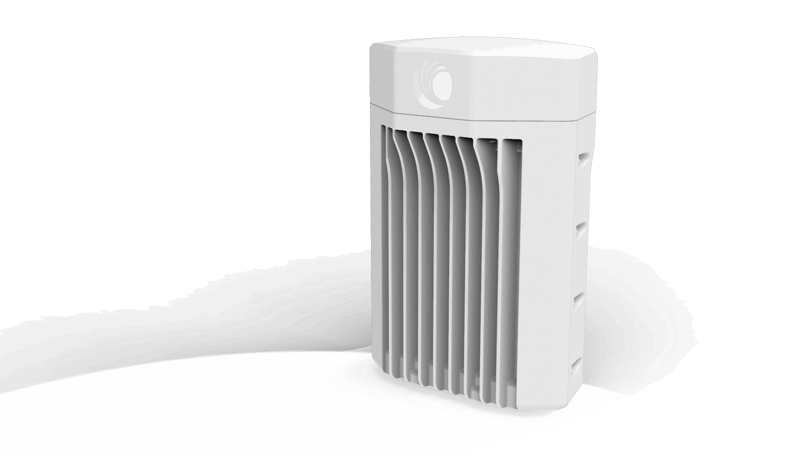 Cambium Networks cnWave V5000 white rectangular distribution node with slats