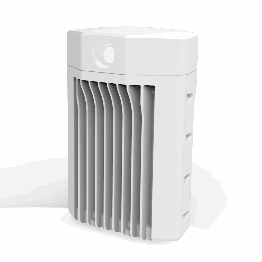 Cambium Networks cnWave V5000 node with white slatted air freshener design