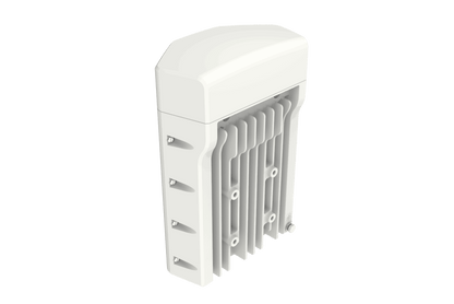 Cambium Networks cnWave V5000 back view white plastic wall mount LED fixture