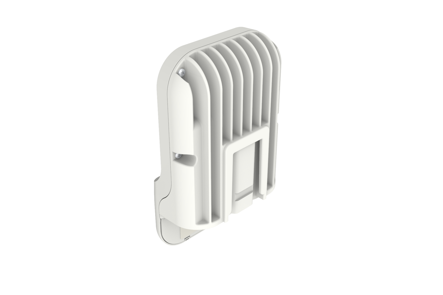 Cambium cnWave V1000 client node white plastic wall mount rear view
