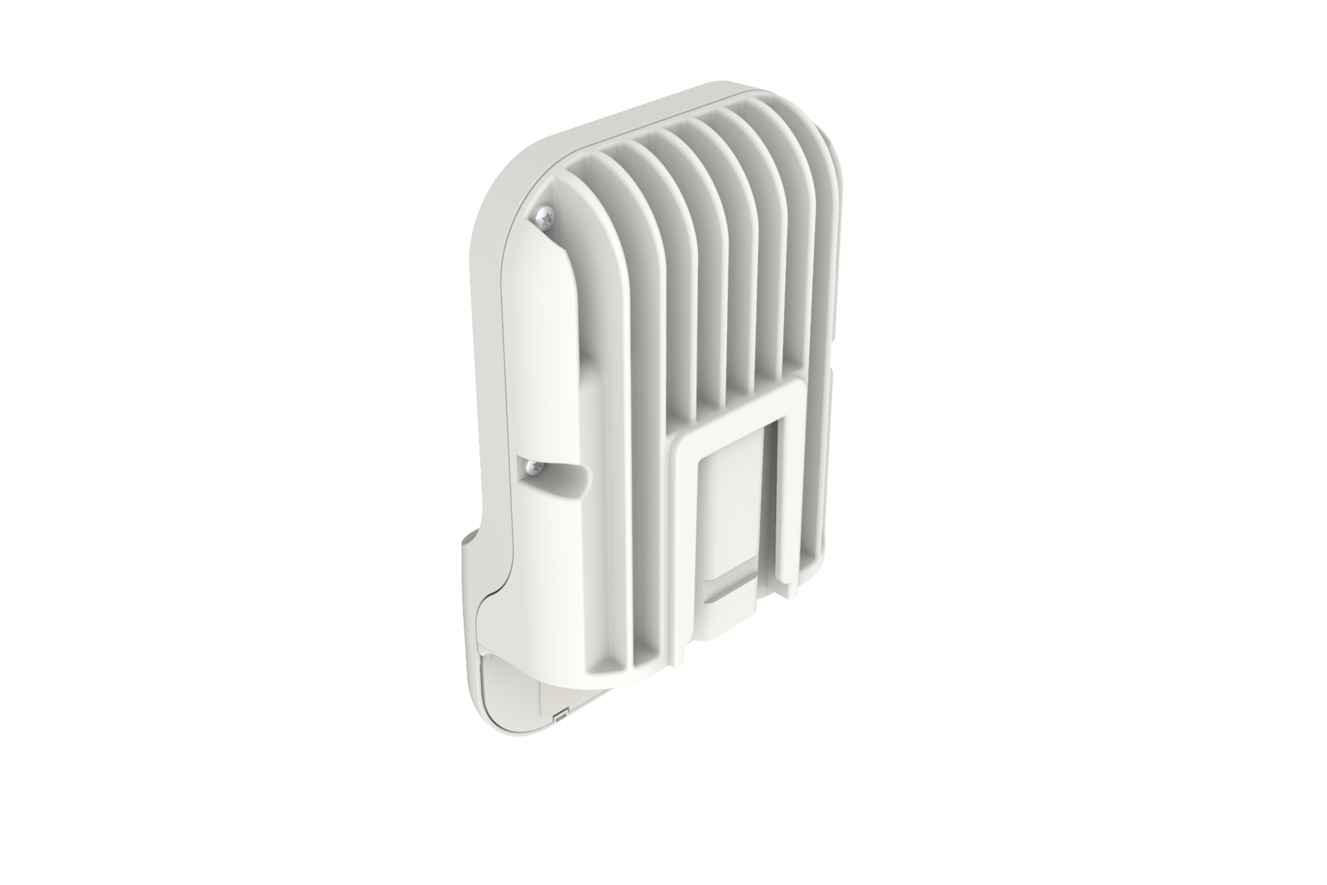 Cambium cnWave V1000 client node white plastic wall mount rear view