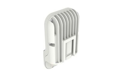 Cambium cnWave V1000 client node white plastic wall mount rear view