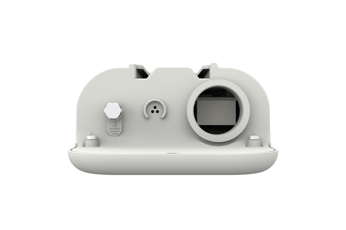 Cambium cnWave 60GHz V1000 Client Node white plastic housing with lens and button