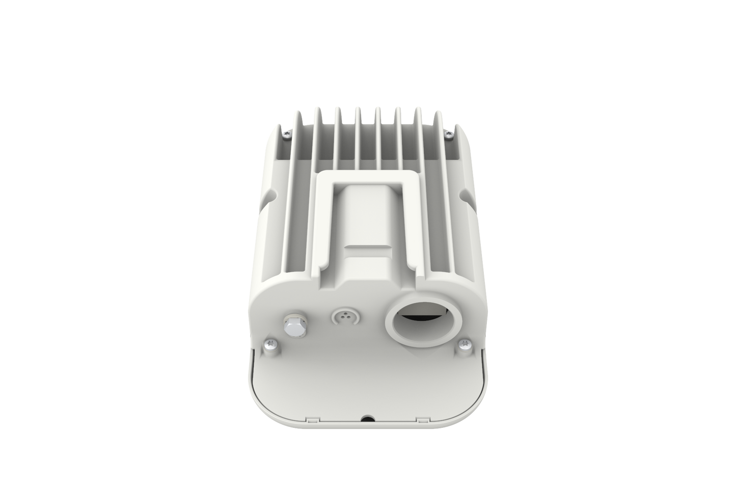 Cambium cnWave 60GHz V1000 white plastic client node with cooling fins