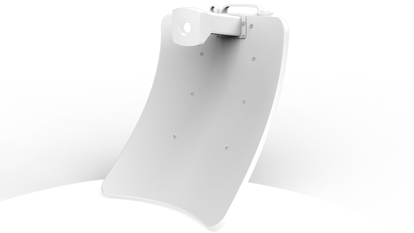 Cambium cnWave V3000 60GHz white curved panel antenna with bracket and screws