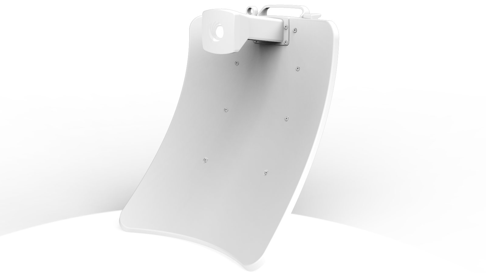 Cambium cnWave V3000 60GHz white curved panel antenna with bracket and screws