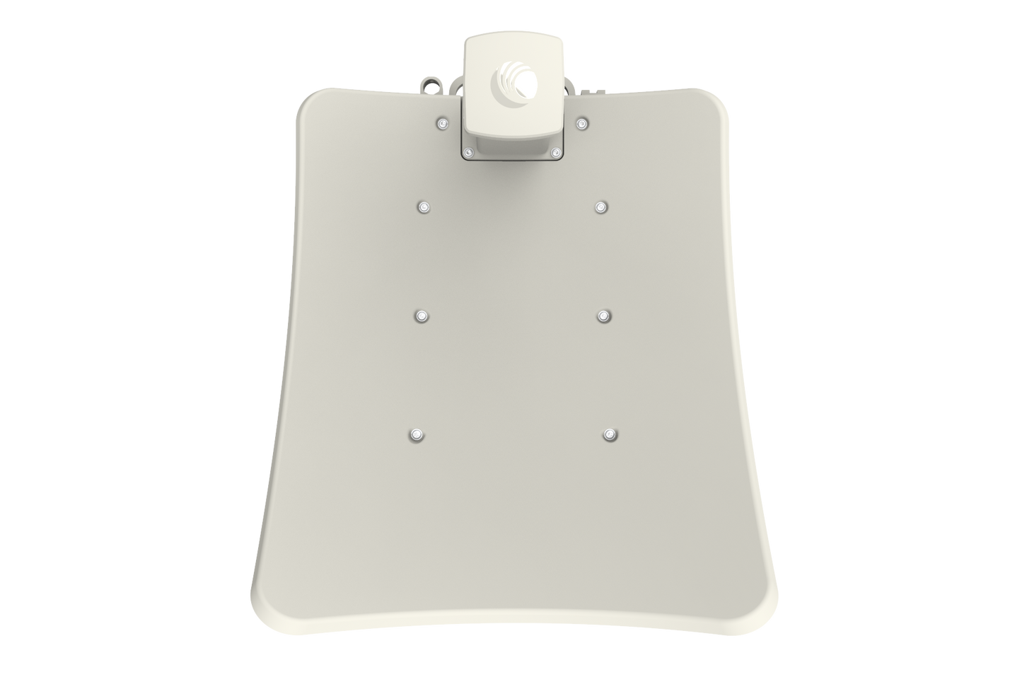 Cambium cnWave V3000 60GHz client node off-white satellite dish with white bracket