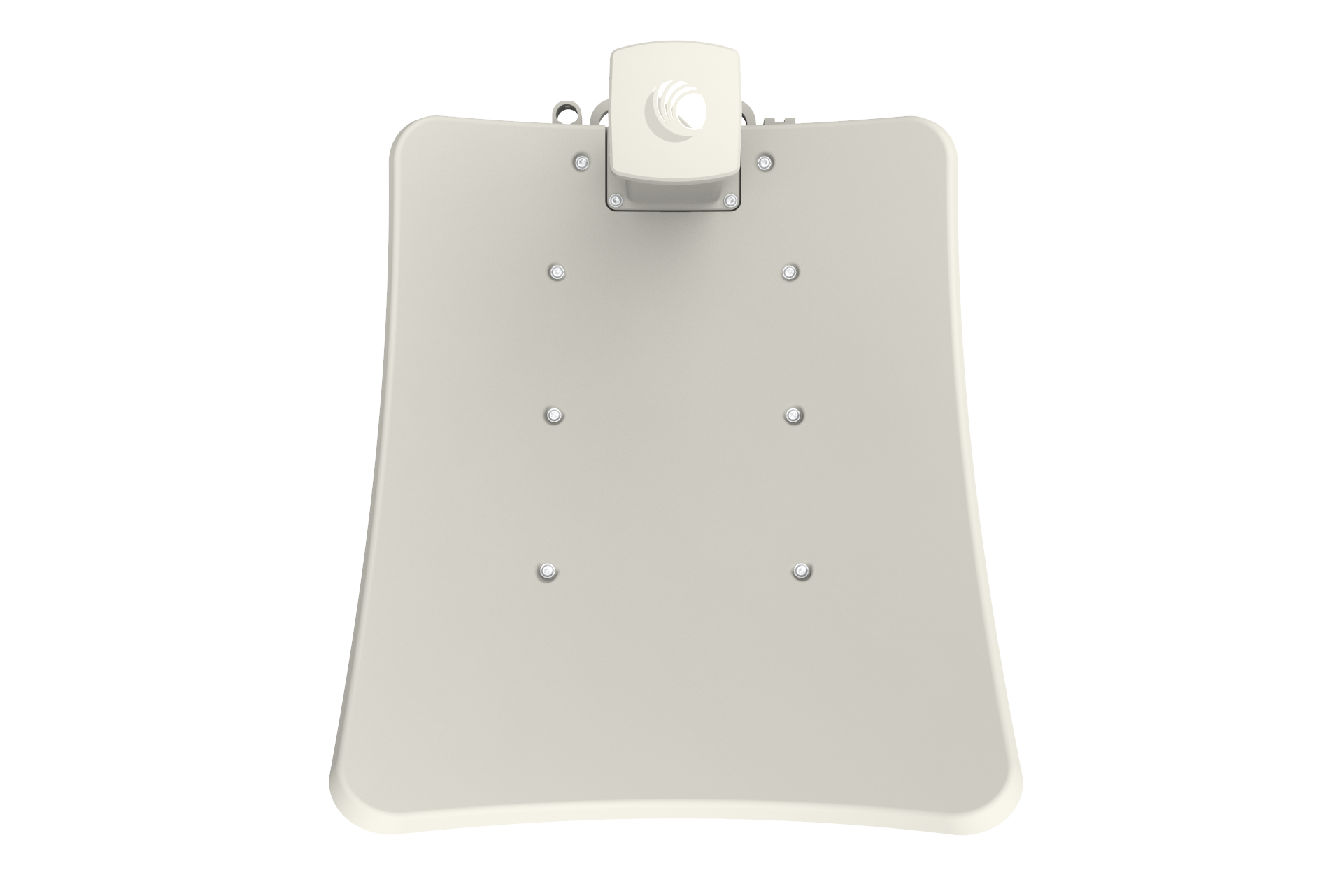 Cambium cnWave V3000 60GHz client node off-white satellite dish with white bracket